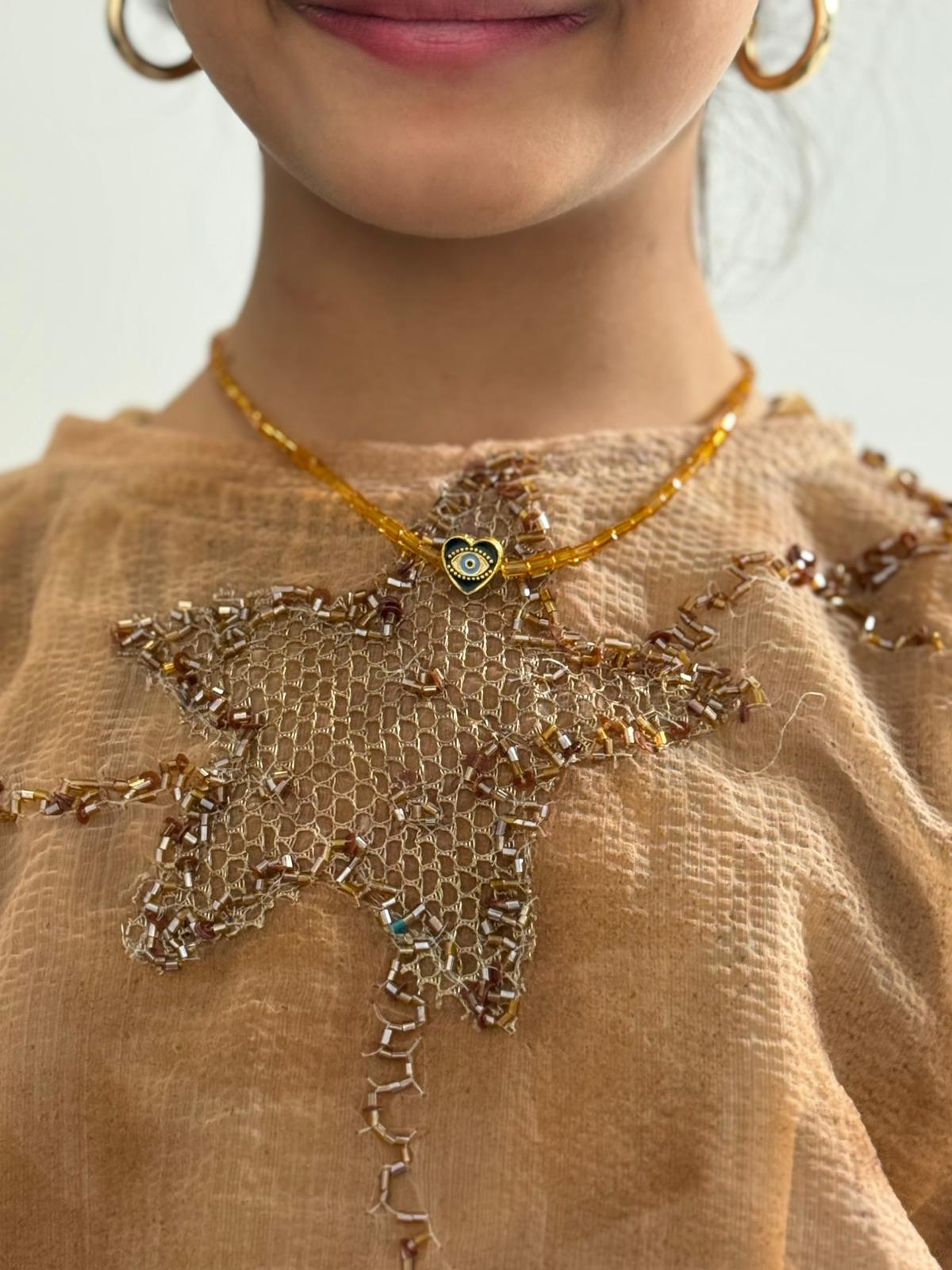 black heart kids necklace