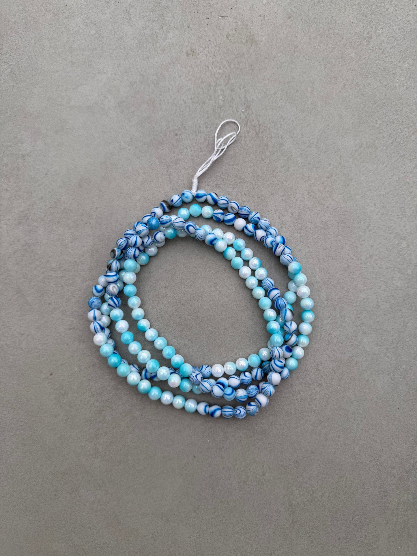 multi blues with marble- lightweight phonestrap