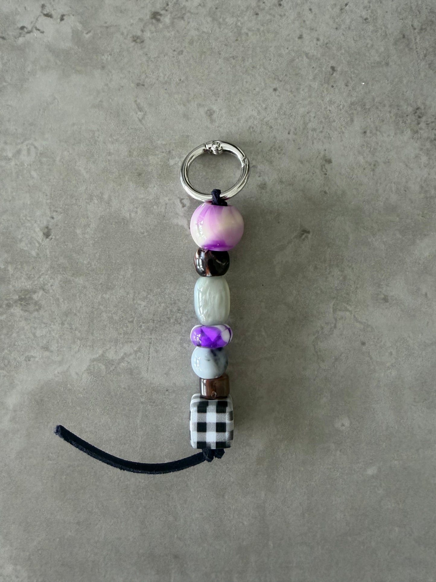 bag/key charm - purples