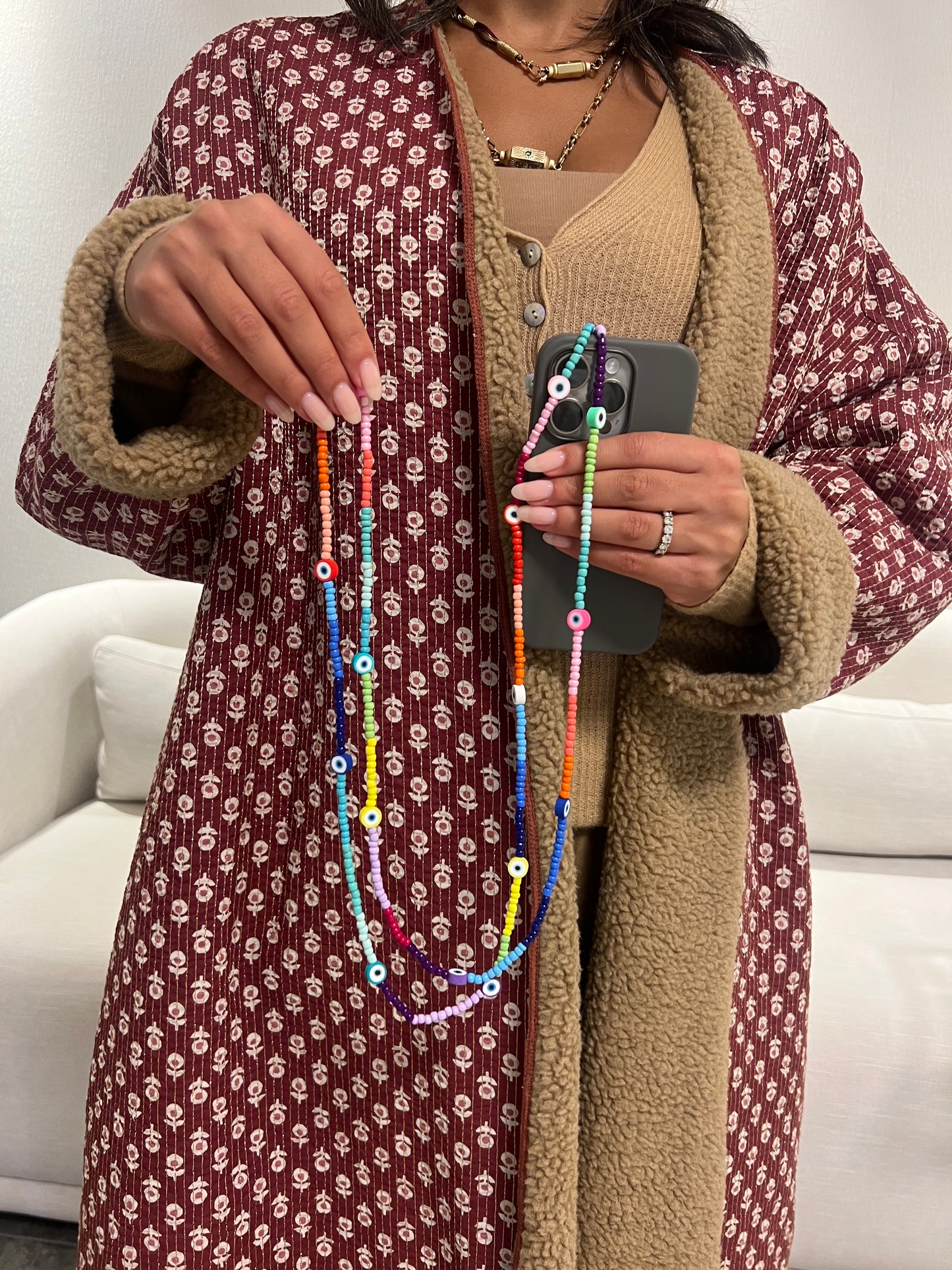 colorful eye lightweight phonestrap