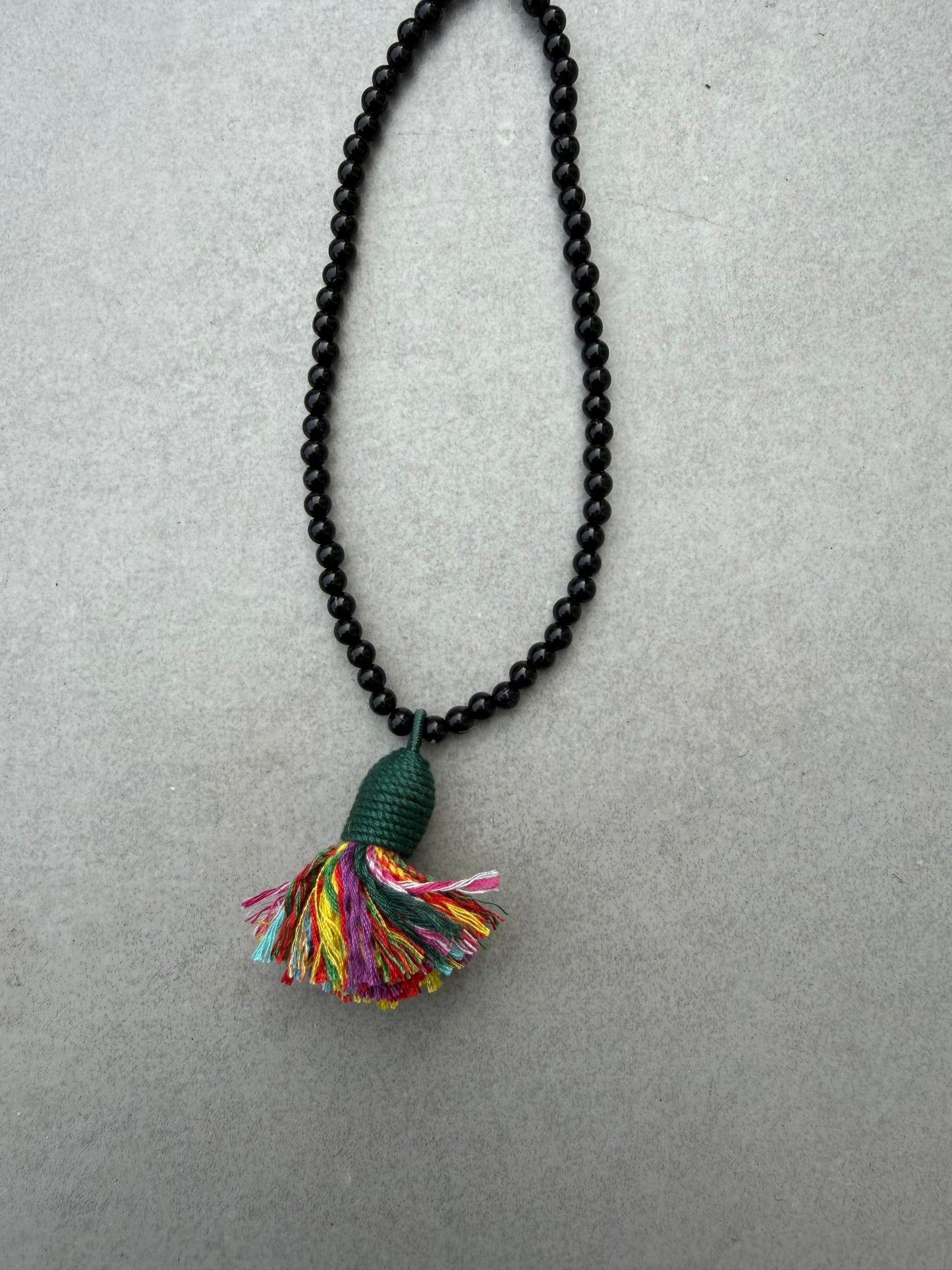 black short tassel phonestrap