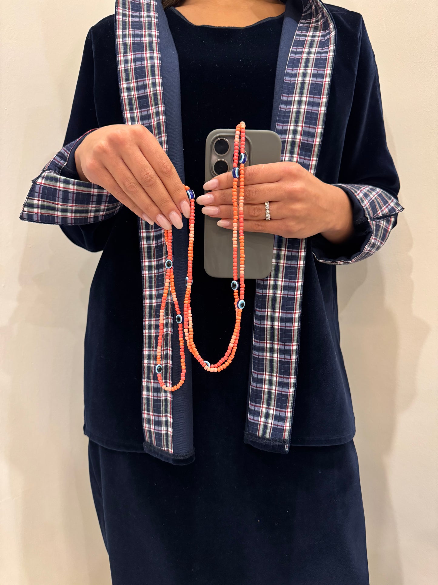 peach&orange eye lightweight phonestrap