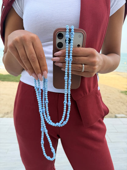 baby blue with eye lightweight phonestrap