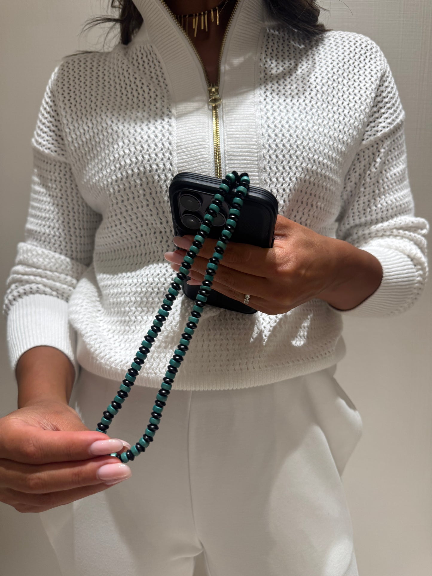 teal and black