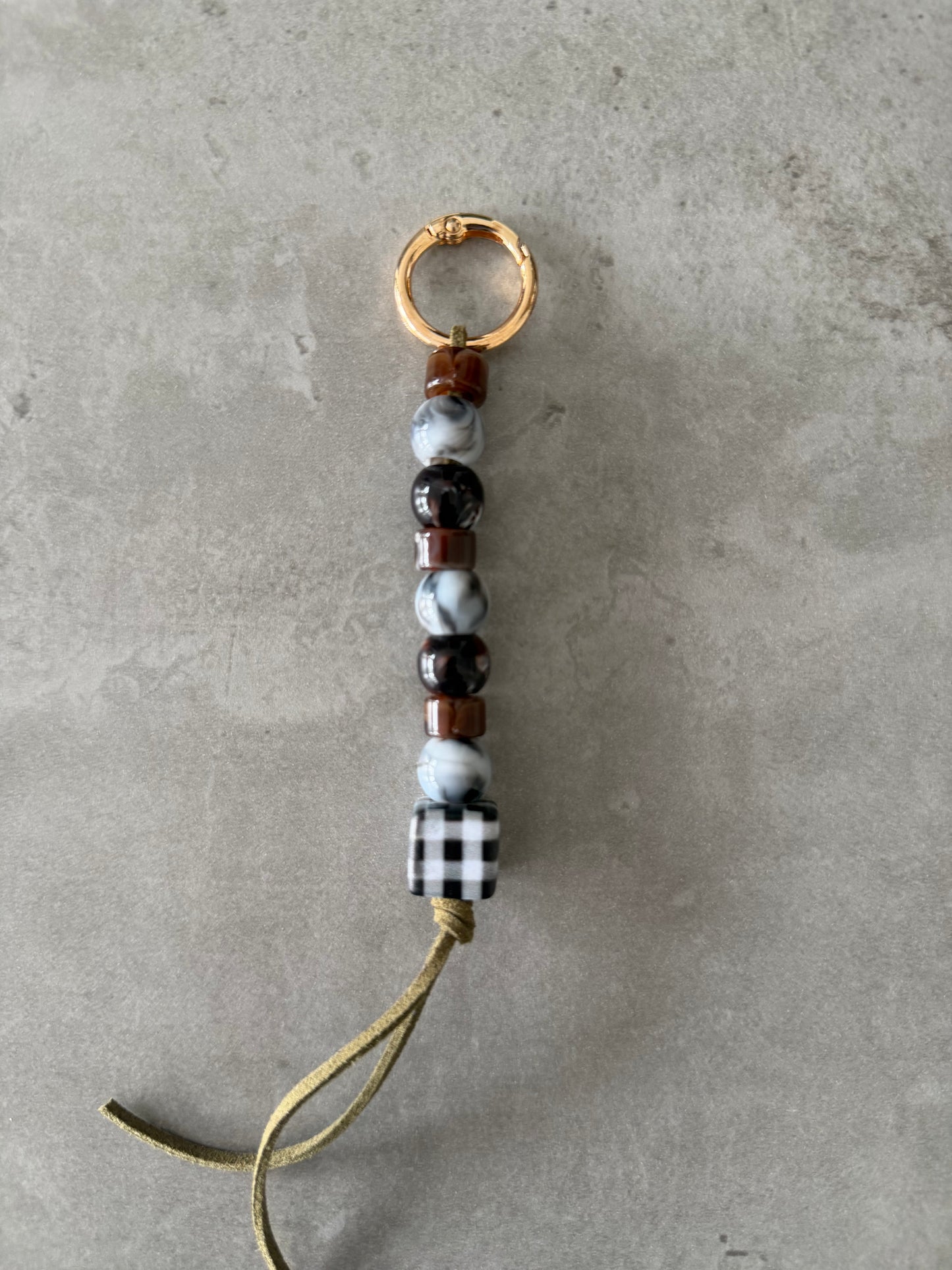 mixed browns, greys, black & white - olive thread