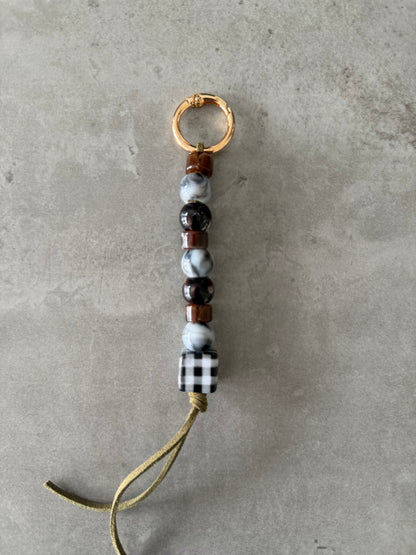 mixed browns, greys, black & white - olive thread