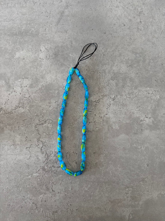 marble blueyellow short phonestrap