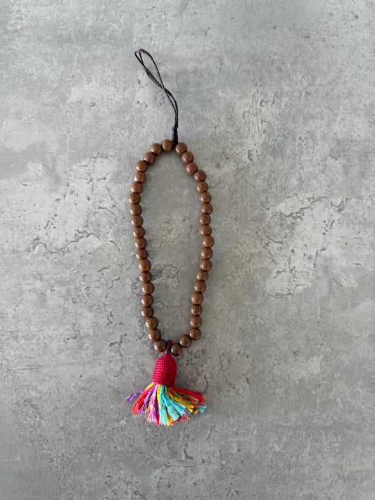 fushia tassel short phonestrap