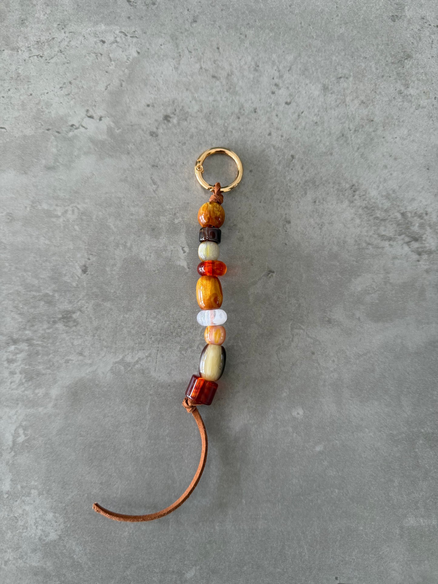 bag/key charm mixed color- terracota