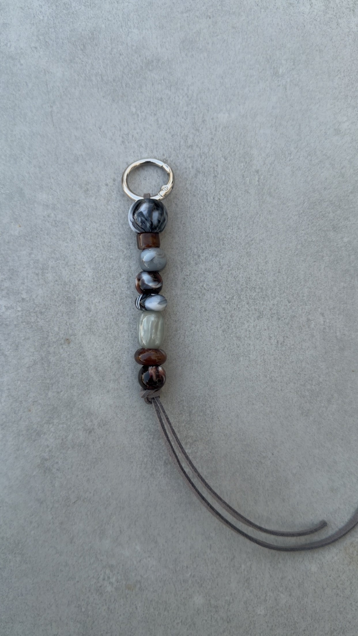 bag/key charm - greys