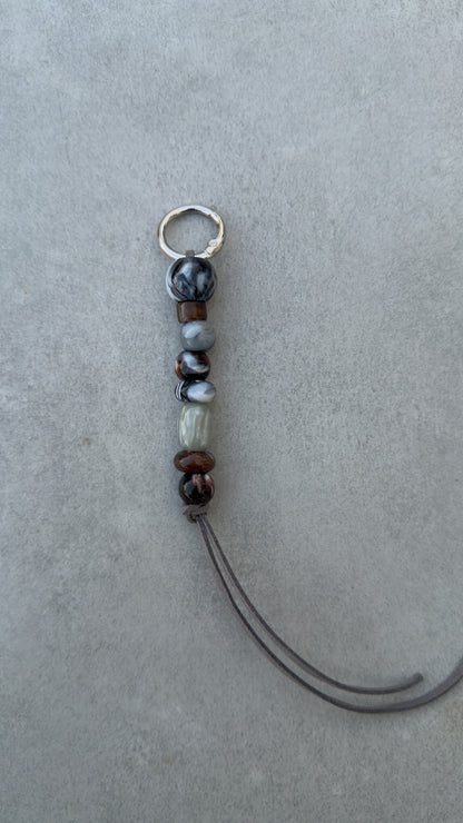 bag/key charm - greys