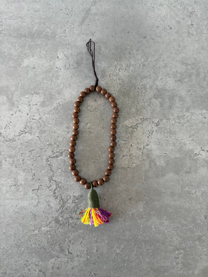 olive tassel and brown short phonestrap