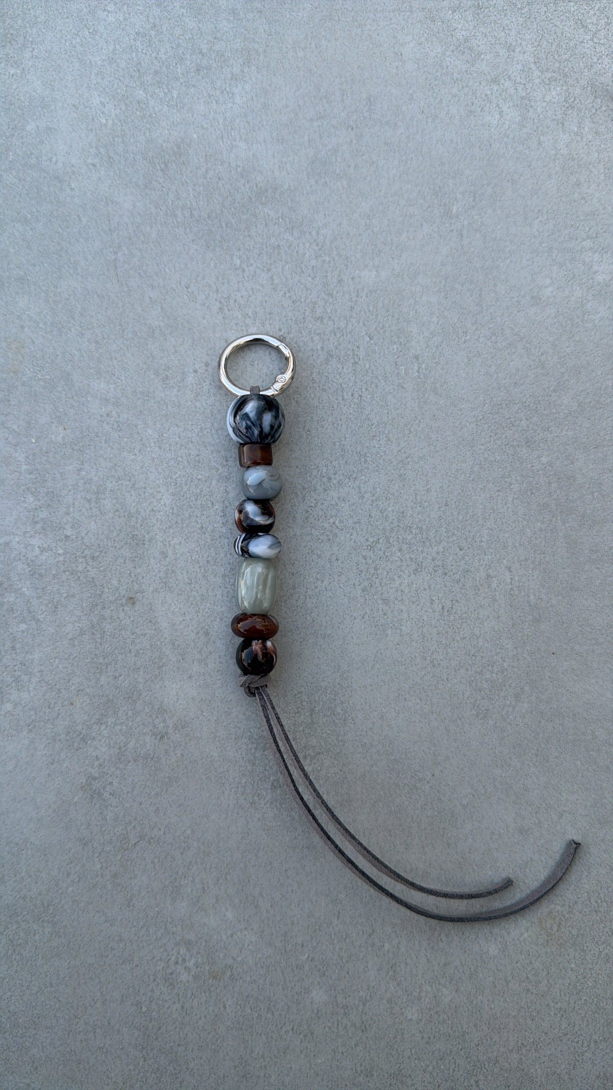 bag/key charm - greys