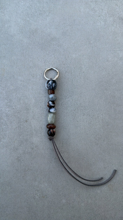 bag/key charm - greys
