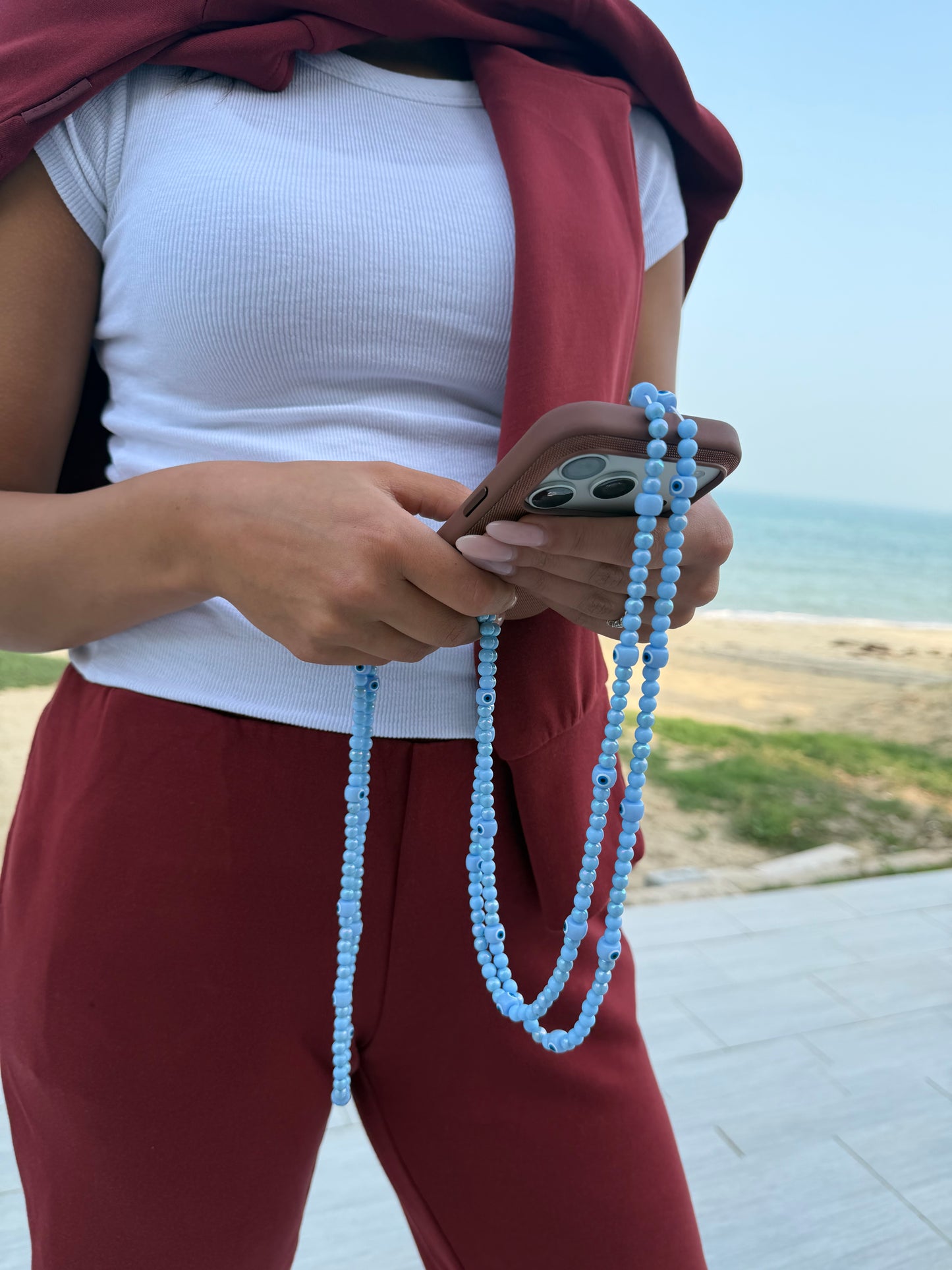 baby blue with eye lightweight phonestrap