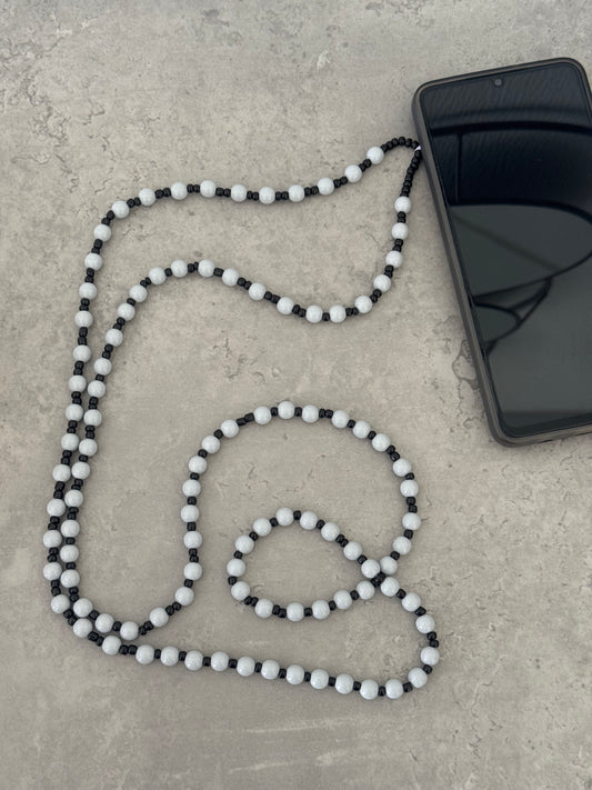 grey and black lightweight phonestrap