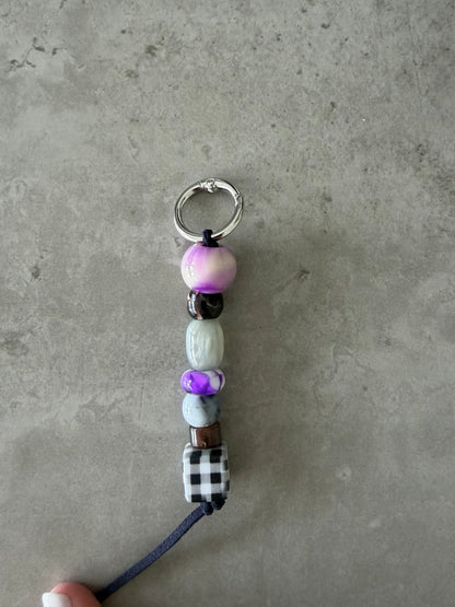 bag/key charm - purples