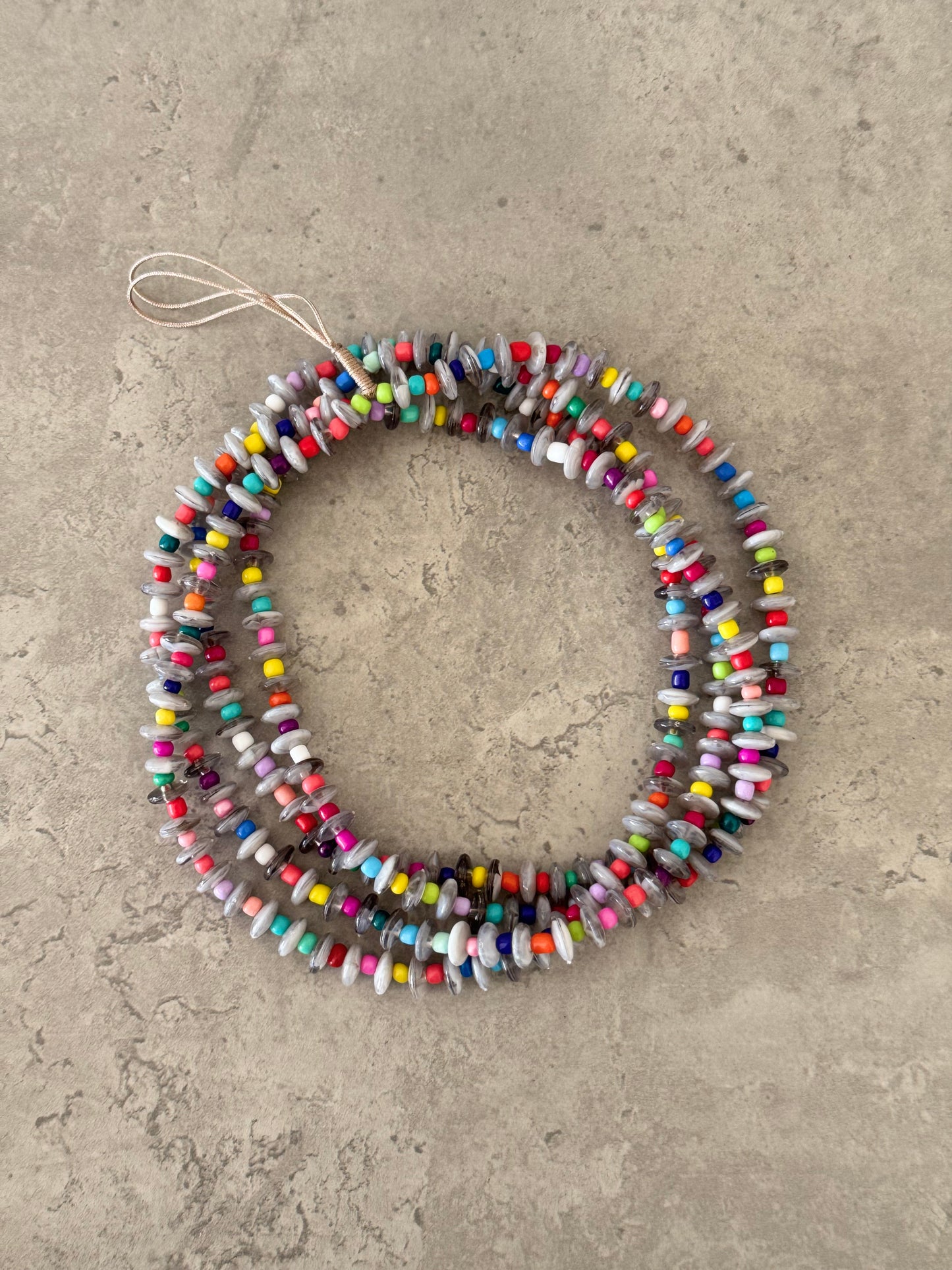 grey round & rainbow lightweight phonestrap