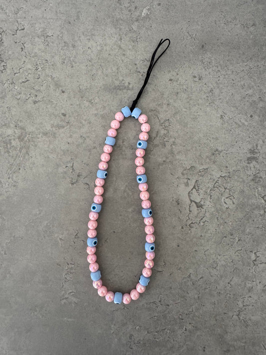 pink&blue eye short wrist strap
