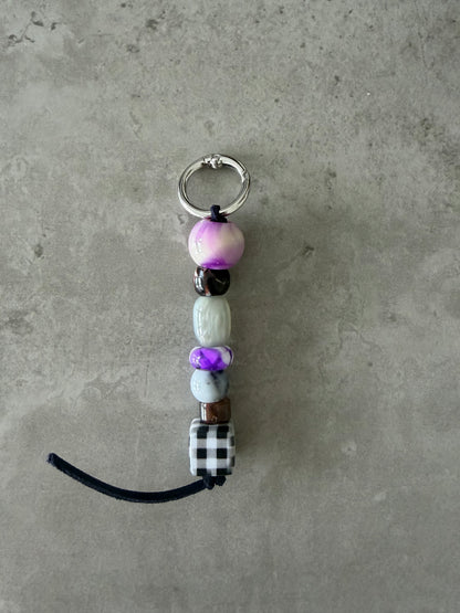 bag/key charm - purples