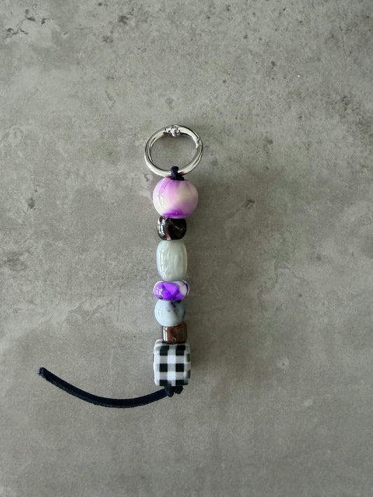 bag/key charm - purples