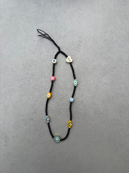 black eye mixed shapes short phonestrap