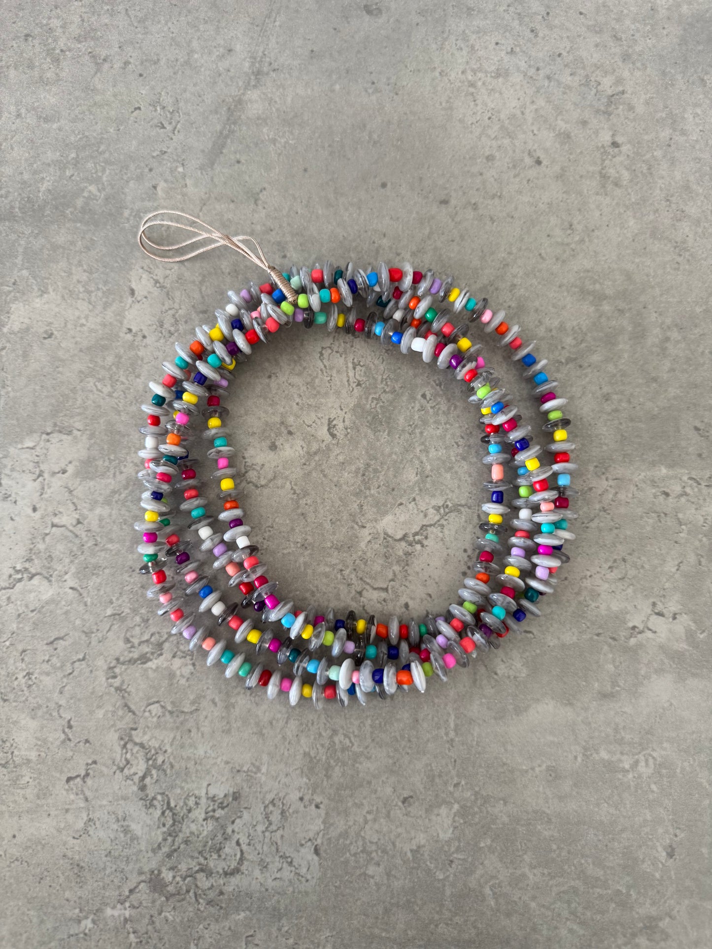 grey round & rainbow lightweight phonestrap