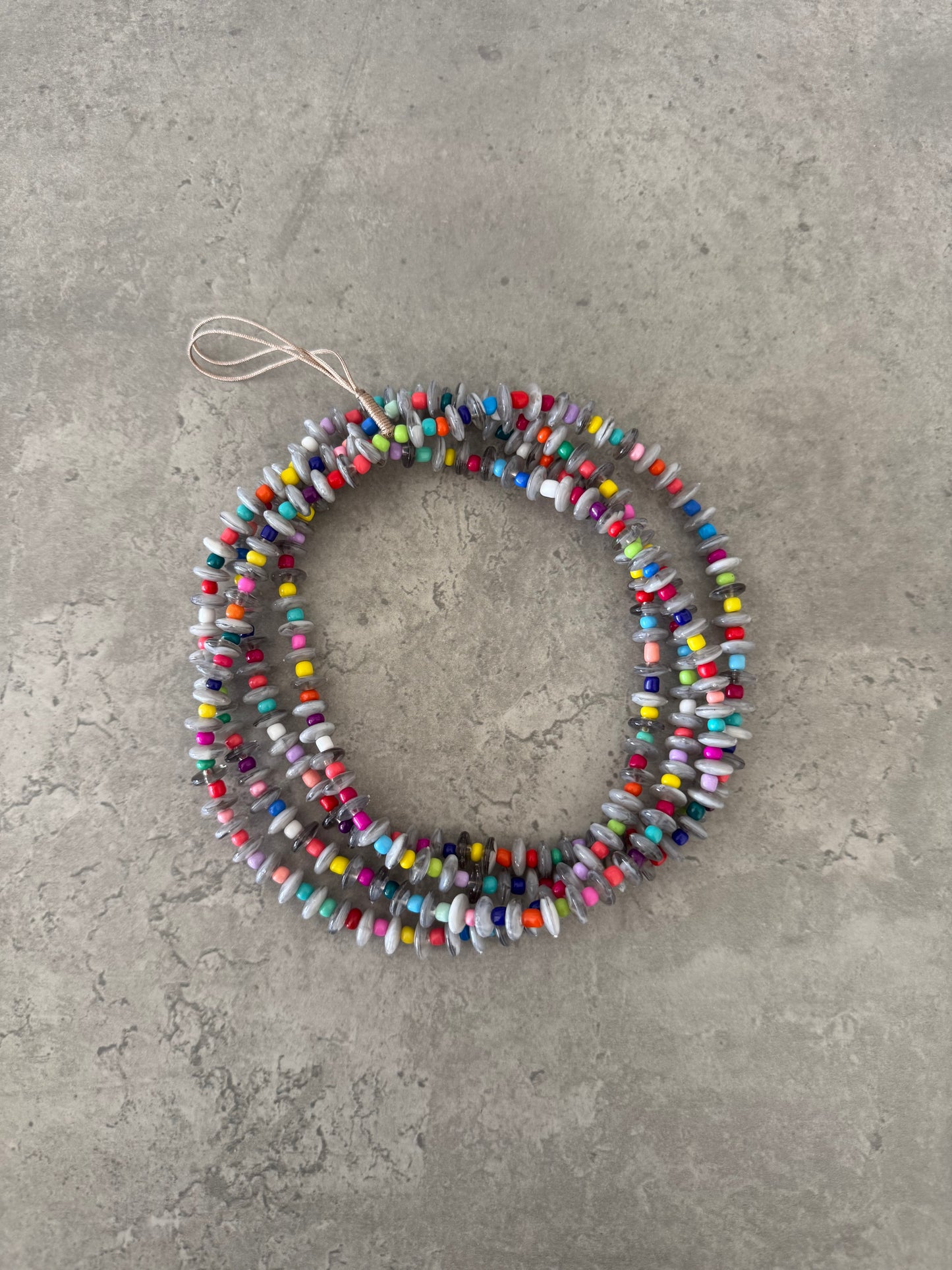 grey round & rainbow lightweight phonestrap