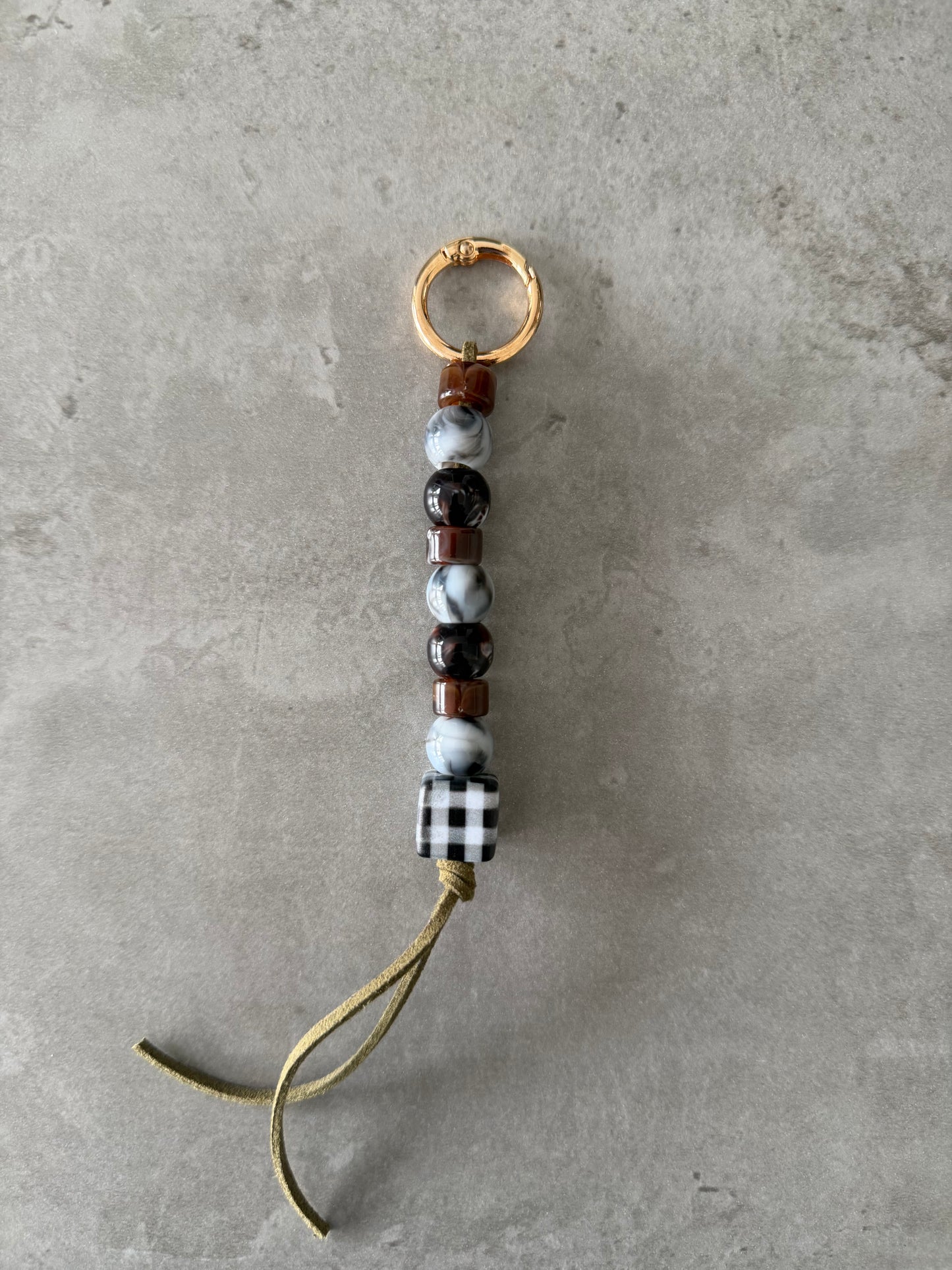 mixed browns, greys, black & white - olive thread