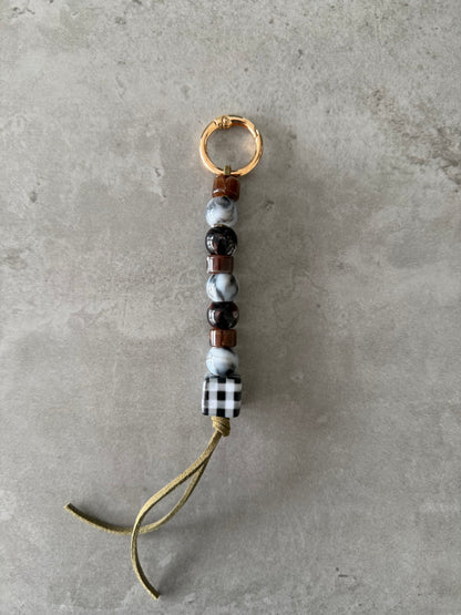 mixed browns, greys, black & white - olive thread
