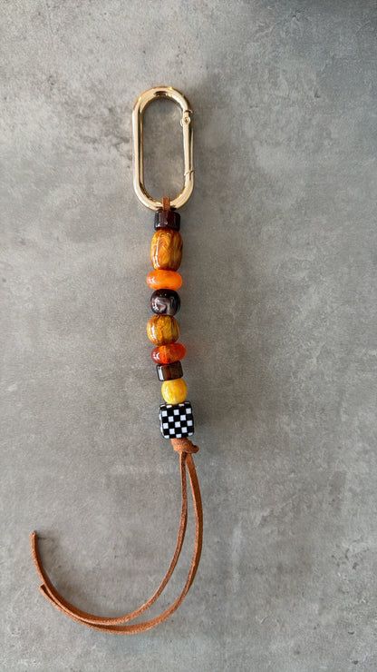 bag/key charms - mixed colors terracota