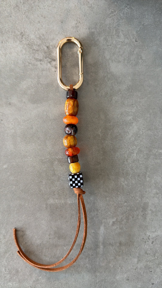 bag/key charms - mixed colors terracota