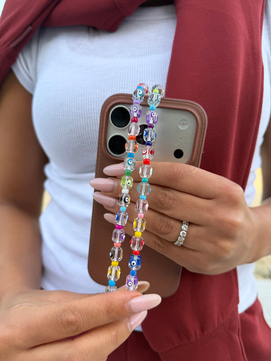 short colorful eye phonestrap