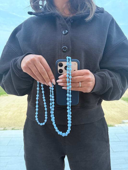 light blue circles lightweight phonestrap