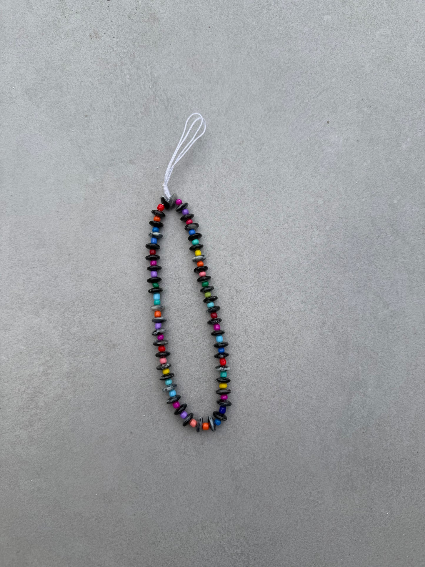 darkgrey with rainbow short phonestrap