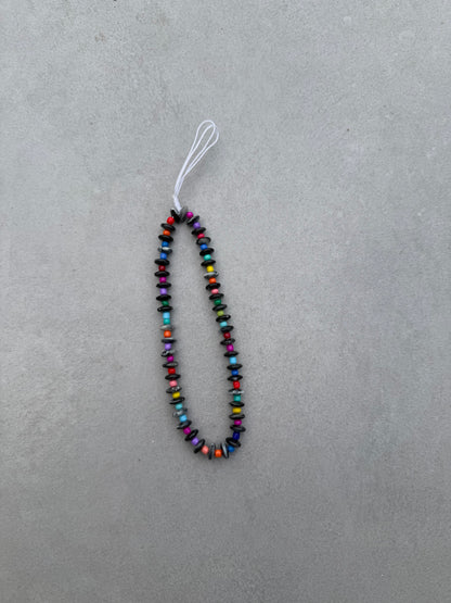 darkgrey with rainbow short phonestrap