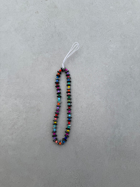 darkgrey with rainbow short phonestrap