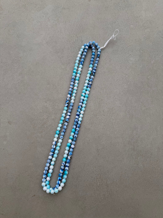 multi blues with marble- lightweight phonestrap