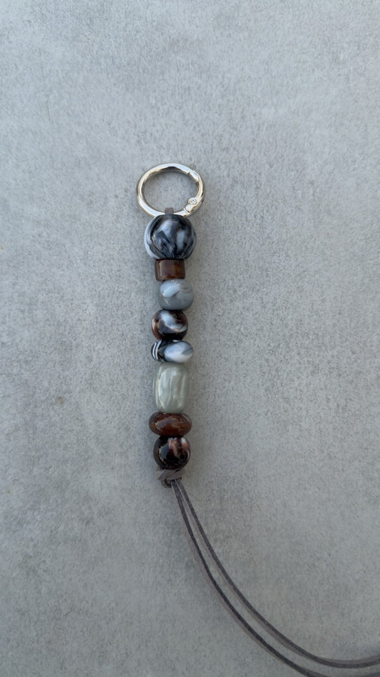 bag/key charm - greys